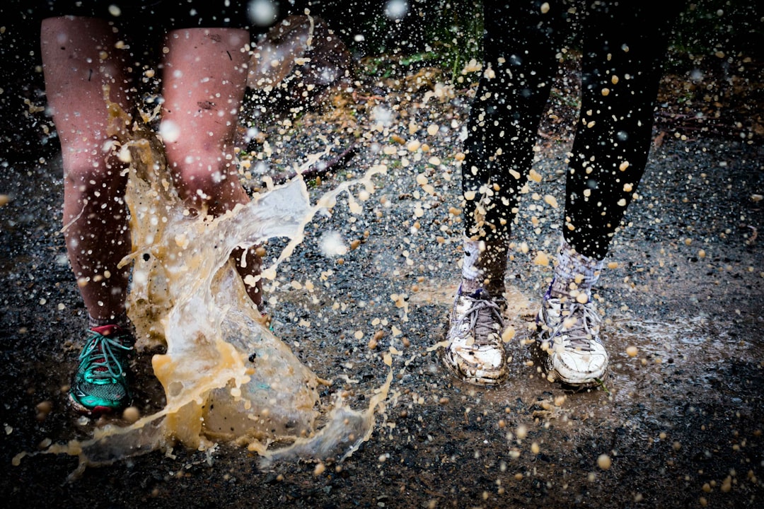 Chaussures de course sur terrain humide
